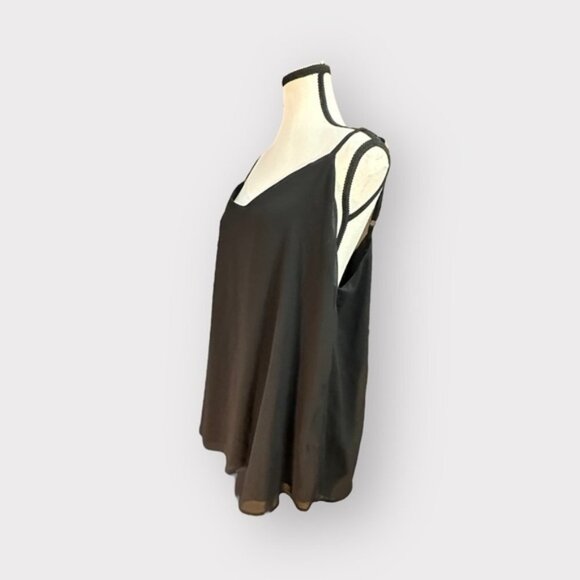 Women’s Torrid 2 Black Sophie Chiffon Double Layer Cami 2X 2XL XXL 18 20 - Picture 5 of 13